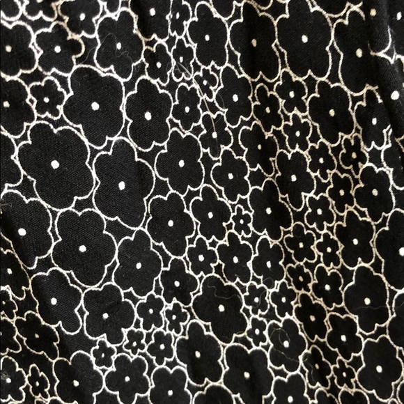 Ann Taylor LOFT floral black and white mini dress - Picture 2 of 4
